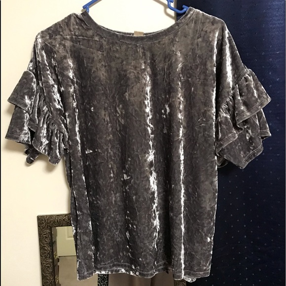 Target Tops - Velvet Ruffle Top